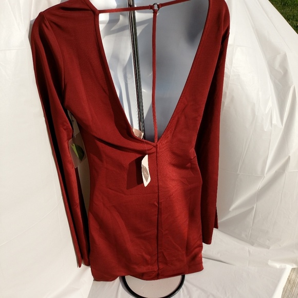 NWT Forever 21 Women's Size Small Maroon Dress - Picture 5 of 6